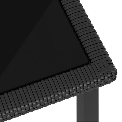 vidaXL Hagebord svart 70x70x73 cm polyrotting