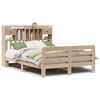 vidaXL Seng med bokhylle uten madrass 150x200 cm heltre furu