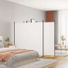 vidaXL Romdeler 3 paneler hvit 525x180 cm stoff