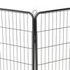vidaXL Hundegrind 8 paneler st&aring;l 80x100 cm svart
