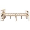 vidaXL Seniorseng med hodegavl 160x200 cm heltre furu