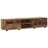 vidaXL TV-benksett med skuff med hylle Gammelt tre Konstruert tre