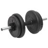vidaXL Curl-vektstang og manual med skiver 60 kg