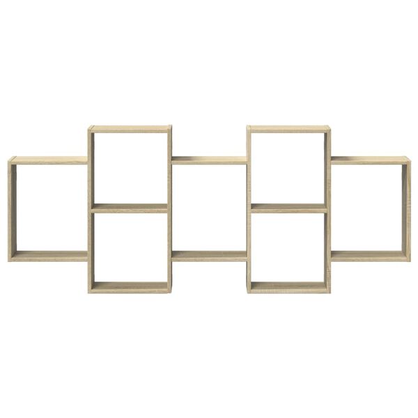 vidaXL Vegghylle sonoma eik 159x18x65 cm konstruert tre