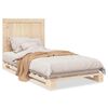 vidaXL Sengeramme med hodegavl 100x200 cm heltre furu