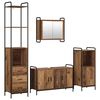 vidaXL Baderomsskapsett 4 stk. Gammelt tre 40 x 36 x 200,5 cm