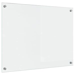 vidaXL Kj&oslash;kkenbakplate Gjennomsiktig 80 x 60 cm herdet glass