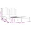 vidaXL Sengeramme heltre furu 180x200 cm Super King