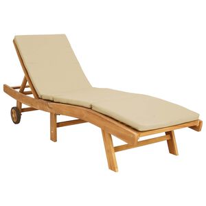 vidaXL Solstol Polyester Brun og Beige