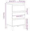vidaXL Nattbordskap Gammelt tre 45 x 35 x 44 cm Konstruert tre