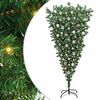 vidaXL Opp-ned K&uuml;nstig Forberedt Juletre med Kule Set gr&oslash;nn 180 cm PVC