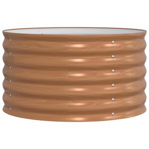 vidaXL Hevet bed Brun 80 x 80 x 44 cm St&aring;l