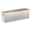 vidaXL Hageplantekasse med LED S&oslash;lv 30 x 100 x 30 cm Rustfritt st&aring;l