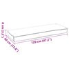 vidaXL Pallepute for benk Gråbrun 120 x 40 x 8 cm Oxford-stoff
