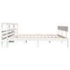 vidaXL Sengeramme med madrass hvit 200x200 cm heltre furu