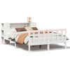 vidaXL Seng med bokhylle uten madrass hvit 160x200 cm heltre furu
