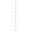vidaXL Veggmontert vinstativ for 9 flasker hvit jern