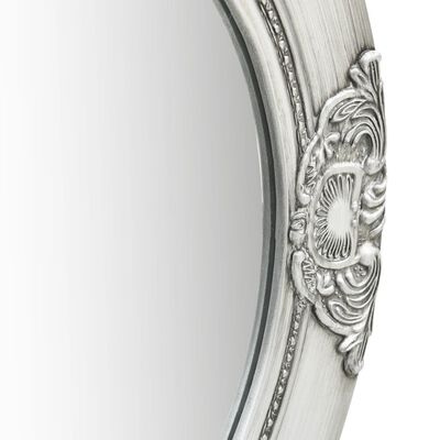 vidaXL Veggspeil barokkstil 50 cm sølv