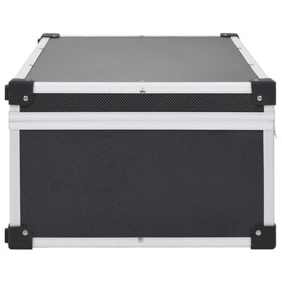 vidaXL CD-koffert for 80 CD-er aluminium ABS svart