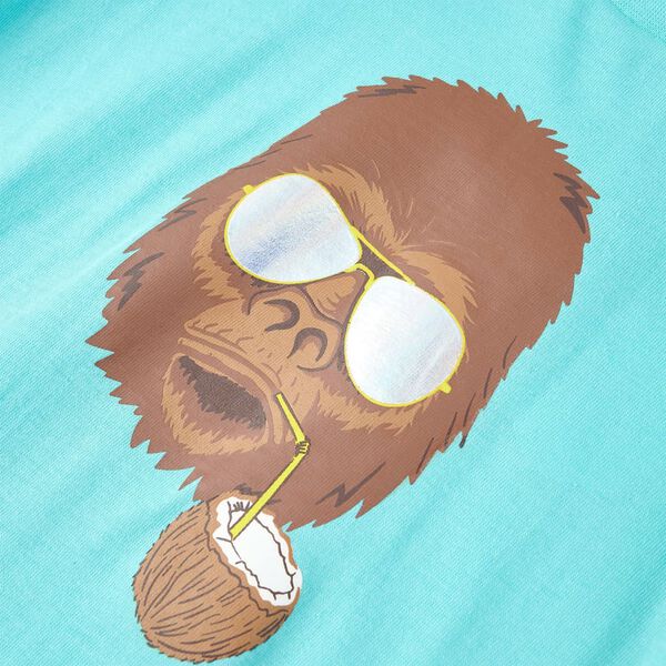 T-skjorte for barn med korte ermer aqua 116