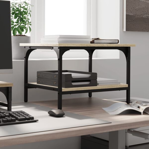 vidaXL Skriverbord 2 hyller sonoma eik 50x40x38 cm konstruert tre