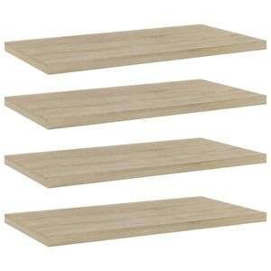 vidaXL Hylleplater 4 stk sonoma eik 40x20x1,5 cm konstruert tre