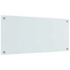 vidaXL Kjøkkenbakplate 2 pcs Hvit 90 x 40 cm herdet glass