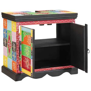 vidaXL Vaskeskap med lagring Brun 60 x 35 x 55 cm Massiv mango tre
