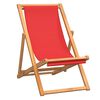 vidaXL Klappstol heltre teak r&oslash;d