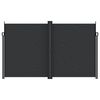 vidaXL Uttrekkbar sidemarkise 200x600 cm svart