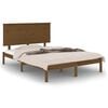 vidaXL Sengeramme honningbrun heltre 140x190 cm