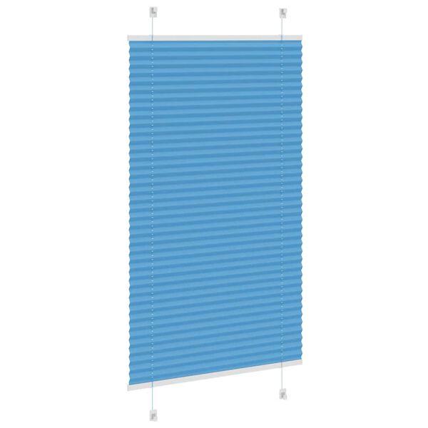 vidaXL pliss&eacute;gardin bl&aring; 80x100 cm Stoff Bredde 79,4 cm Polyester