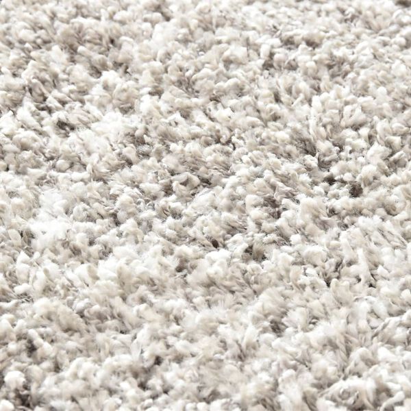 vidaXL Teppe raggete PP sand og beige 160x230 cm