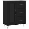 vidaXL Skjenk svart 69,5x34x90 cm konstruert tre