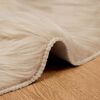 vidaXL Faux Skinnmatte Tafalla Beige Ø 200 cm Polyester