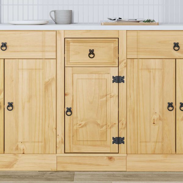 vidaXL Kabinett med skuff Honning 40 x 46 x 81,5 cm Massiv furu