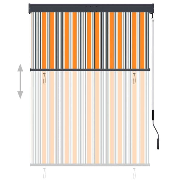 vidaXL Utend&oslash;rs rullegardin 120x250 cm gul og bl&aring;