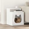 vidaXL Katt Hus Glanset Hvit 42,5 x 40 x 53,5 cm Konstruert tre
