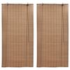 vidaXL Rullegardiner 2 stk bambus 120x220 cm brun