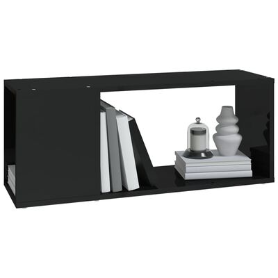 vidaXL TV-benk høyglans svart 80x24x32 cm sponplate