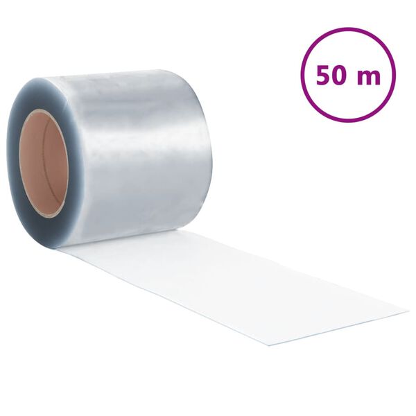 vidaXL D&oslash;rgardin gjennomsiktig 200 mm x 1,6 mm 50 m PVC