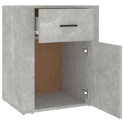 vidaXL Nattbord betonggrå 50x36x60 cm konstruert tre