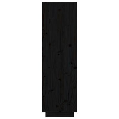 vidaXL Highboard svart 74x35x117 cm heltre furu