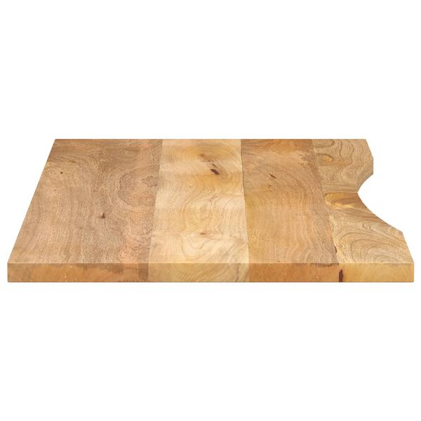 vidaXL Skrivebordsplate med kurve 110x60x2,5 cm heltre grovt mangotre