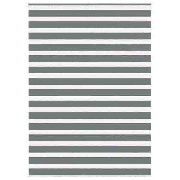 vidaXL Sebragardin m&oslash;rkegr&aring; 155x230 cm stoff bredde 150,9 cm polyester