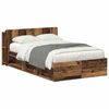 vidaXL Sengeramme med oppbevaring Gammelt tre 120 x 190 cm