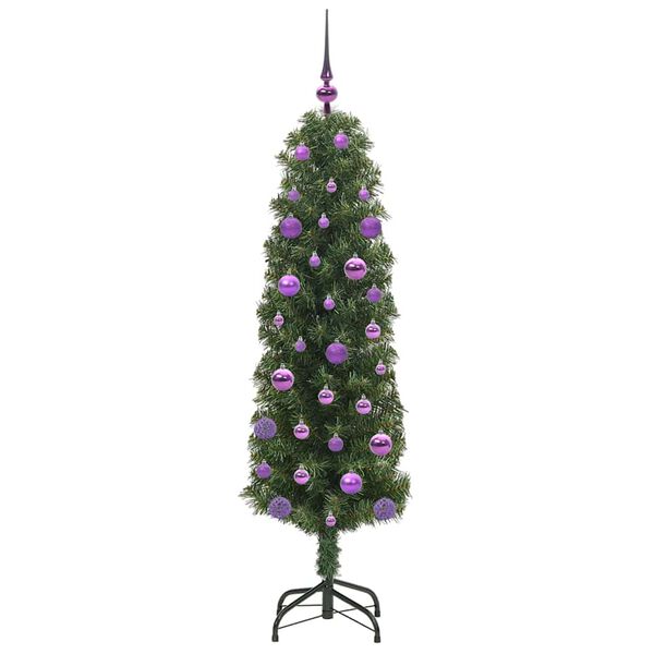 vidaXL Kunstig juletre med 150 LED gr&oslash;nn 150 cm PVC og st&aring;l og plast