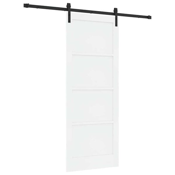 vidaXL Skyved&oslash;r Hvit og svart 83 x 211 cm Massiv furu