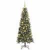 vidaXL Kunstig juletre med 300 LED gr&oslash;nn 180 cm PVC og plast og st&aring;l