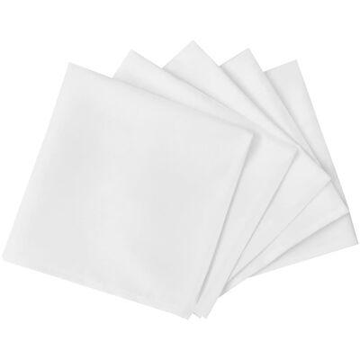 100 Middags servietter hvit 50 x 50 cm